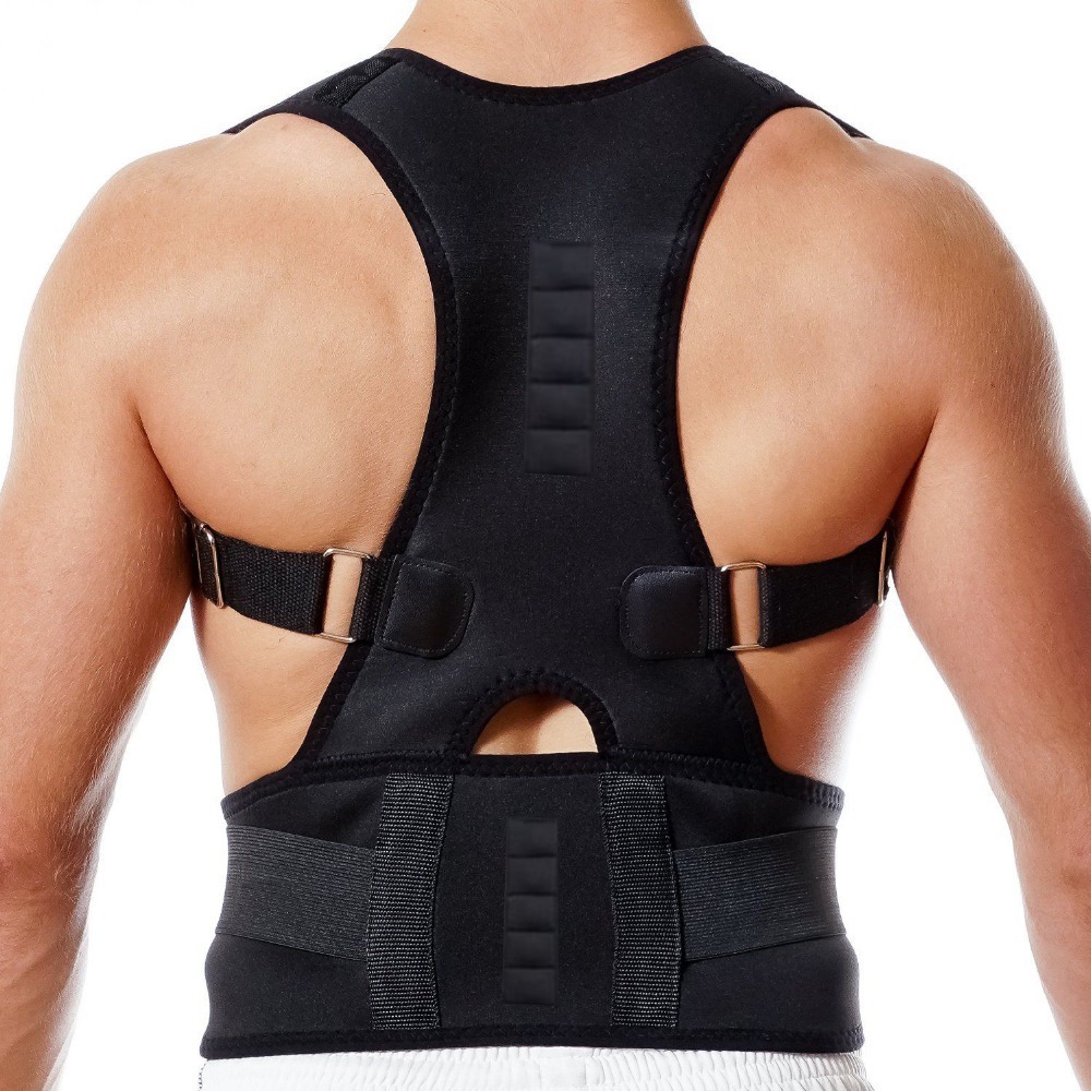 Posture Corrector Back - 大人用磁気姿勢矯正ベルト、背中サポートベルト、体型矯正、脊椎アライメント、猫背矯正、背部サポート