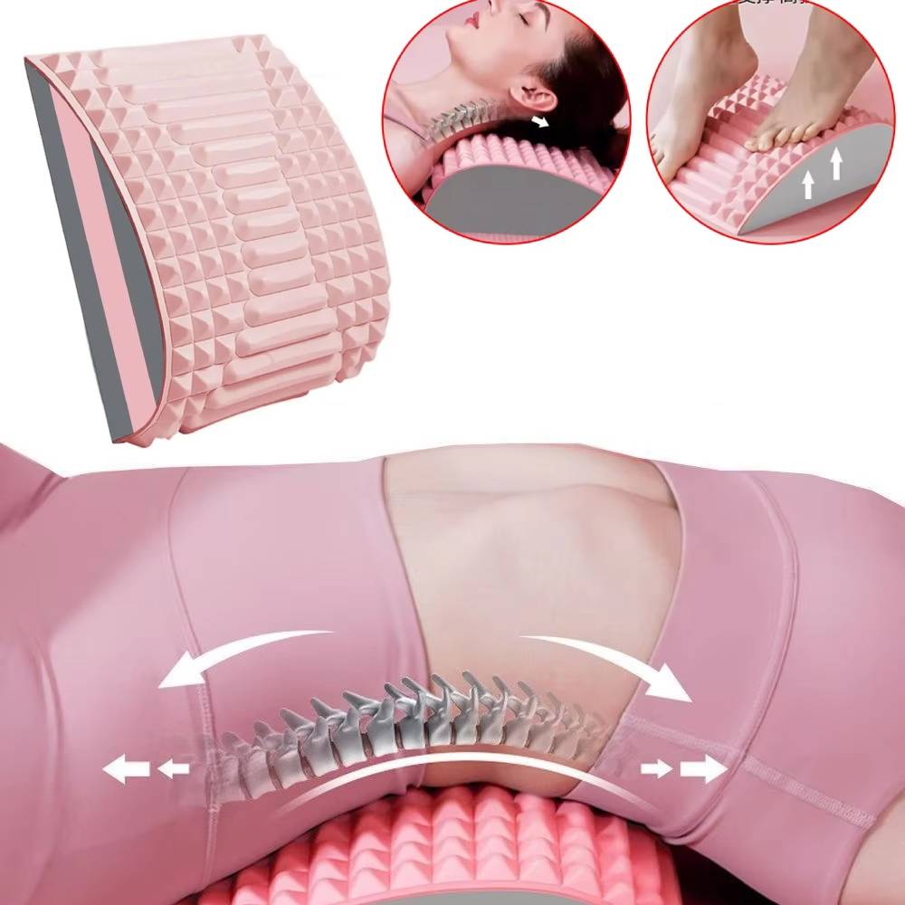 Posture Corrector Back - デバイスTPE腰椎バックマッサージャーEVAネックストレッチ脊椎サポートコレクターウエストマッサージバックストレッチャーユニセックス