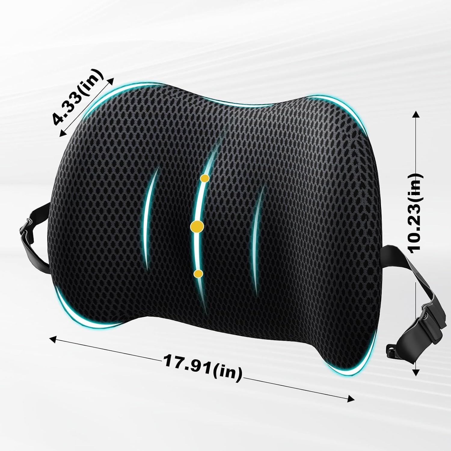 オフィスチェアとカーシート用のエルゴノミック腰椎サポート枕、 - Posture Corrector Back のレビューと価格