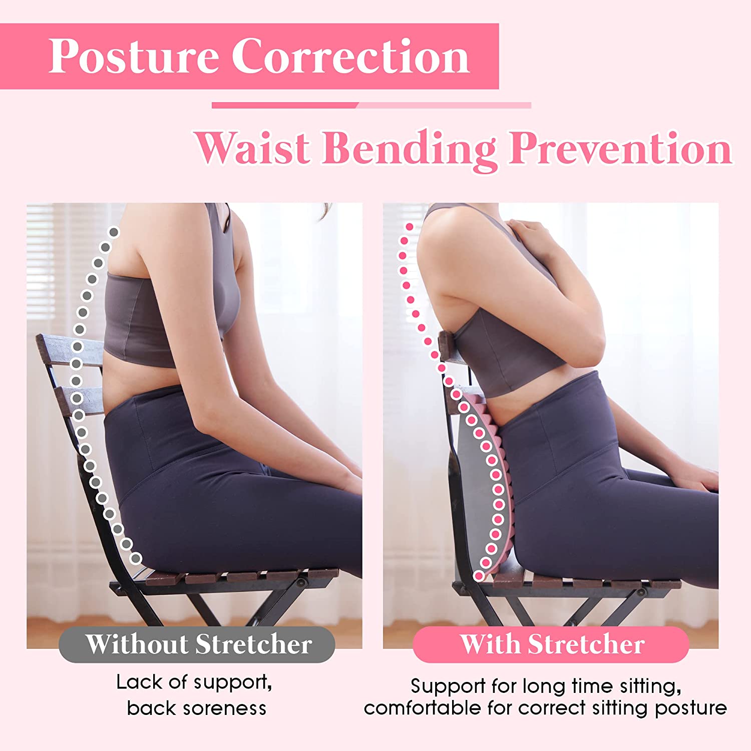 腰痛緩和治療ストレッチャーバックストレッチャー枕慢性腰椎サポ - Posture Corrector Back のレビューと価格