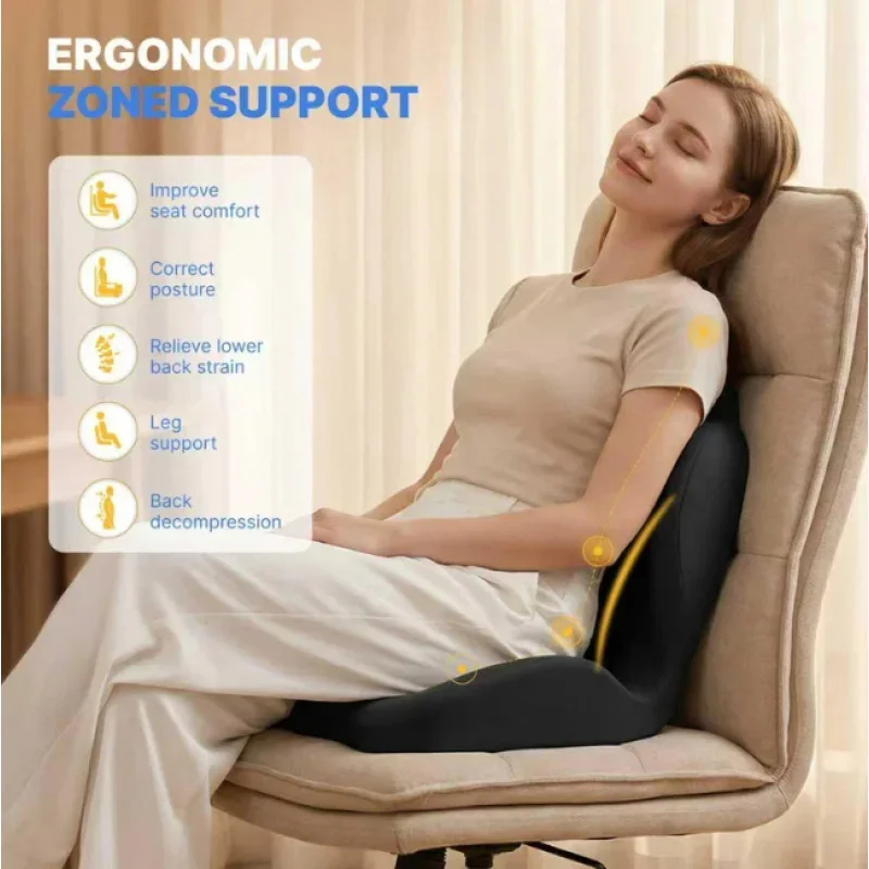 尾骨用シートクッション、メモリーフォーム、人間工学に基づいた - Posture Corrector Back のレビューと価格