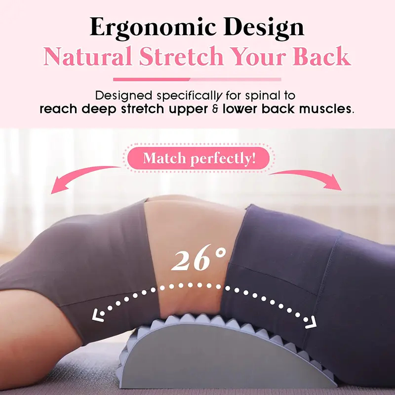 腰痛緩和治療ストレッチ器具 背中ストレッチ枕 慢性腰椎サポー - Posture Corrector Back のレビューと価格